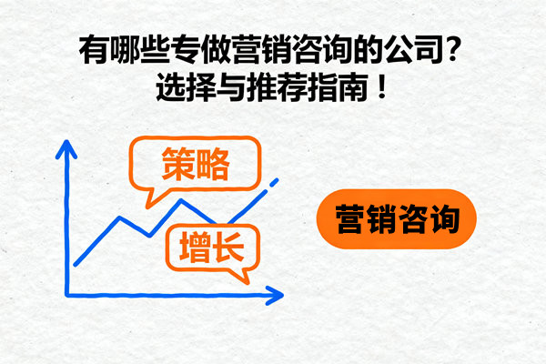 有哪些專做營銷咨詢的公司？選擇與推薦指南！